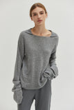 Maline Cashmere Softened Collared Sweater Top