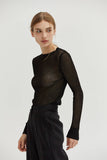 Tina Semi Sheer Ribbed Top