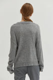 Maline Cashmere Softened Collared Sweater Top