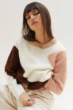 Cedar Color-block Sweater Top