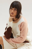 Cedar Color-block Sweater Top