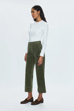 Penny Crop High Rise Wide Leg Corduroy - Martini