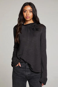 Hill Licorice Long Sleeve Rosette