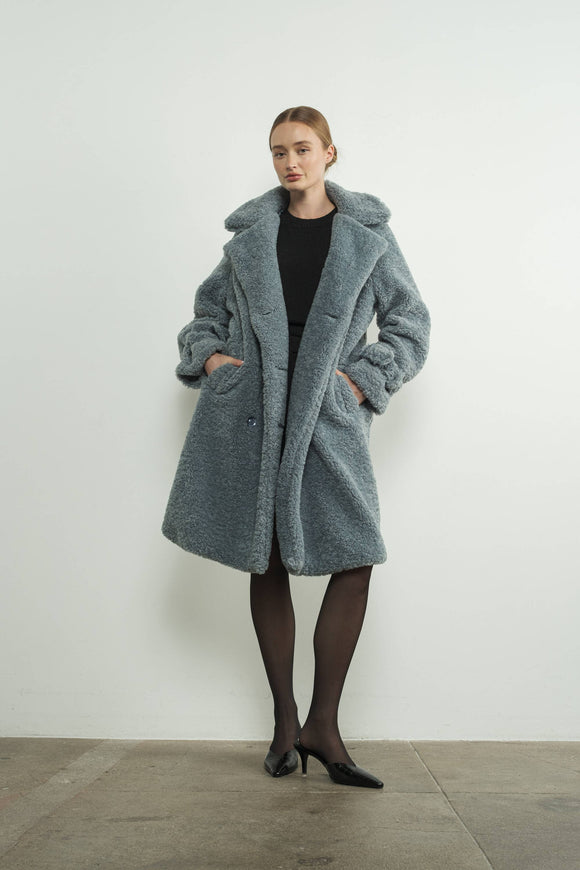 Isadora Faux Sherpa Loose Coat