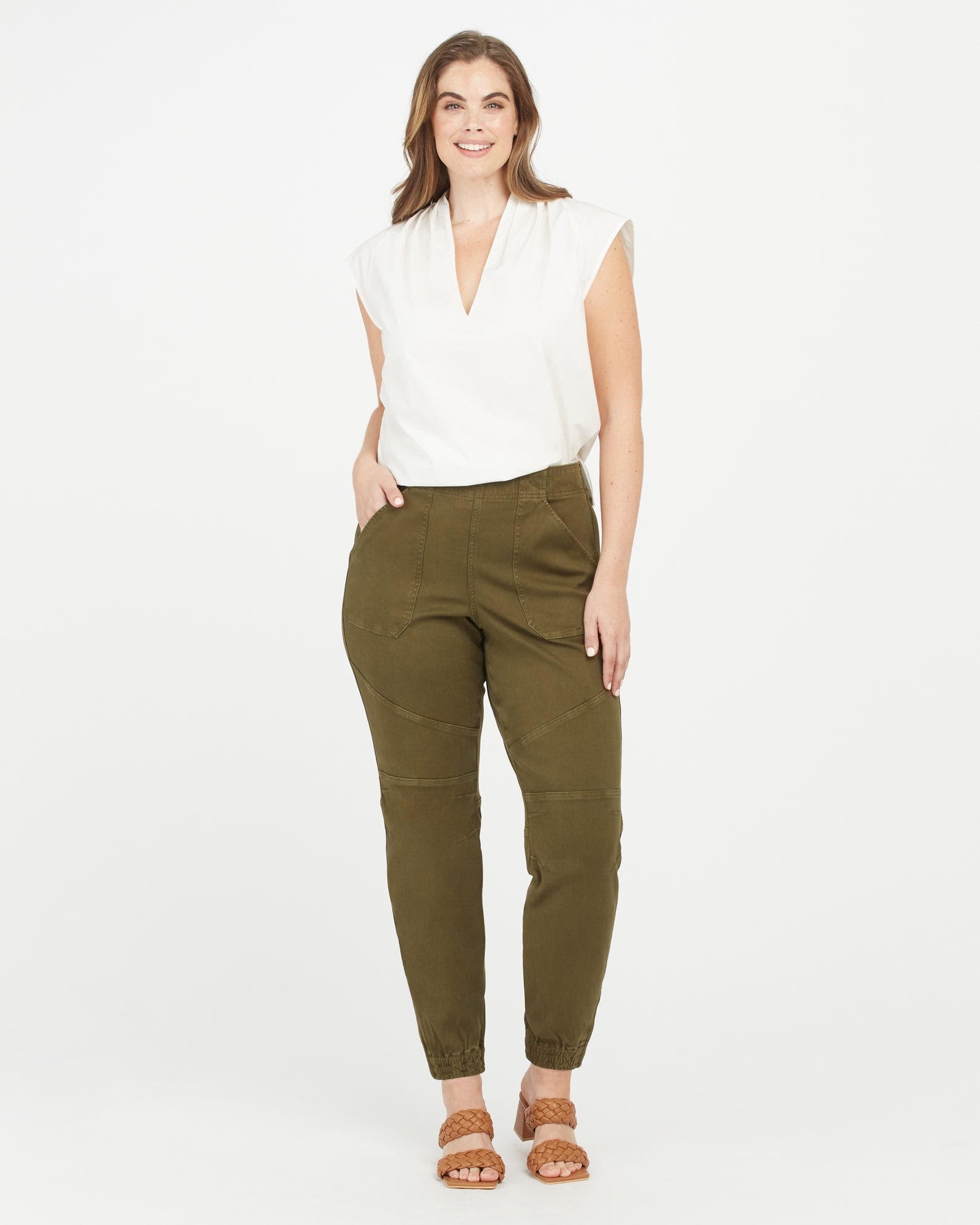 SPANX - Step into a new week in Stretch Twill! ❤️ Our Spanx Stretch Twill Cargo  Pants have a comfy fit that flatters all over. Give us a 😍 if you can't