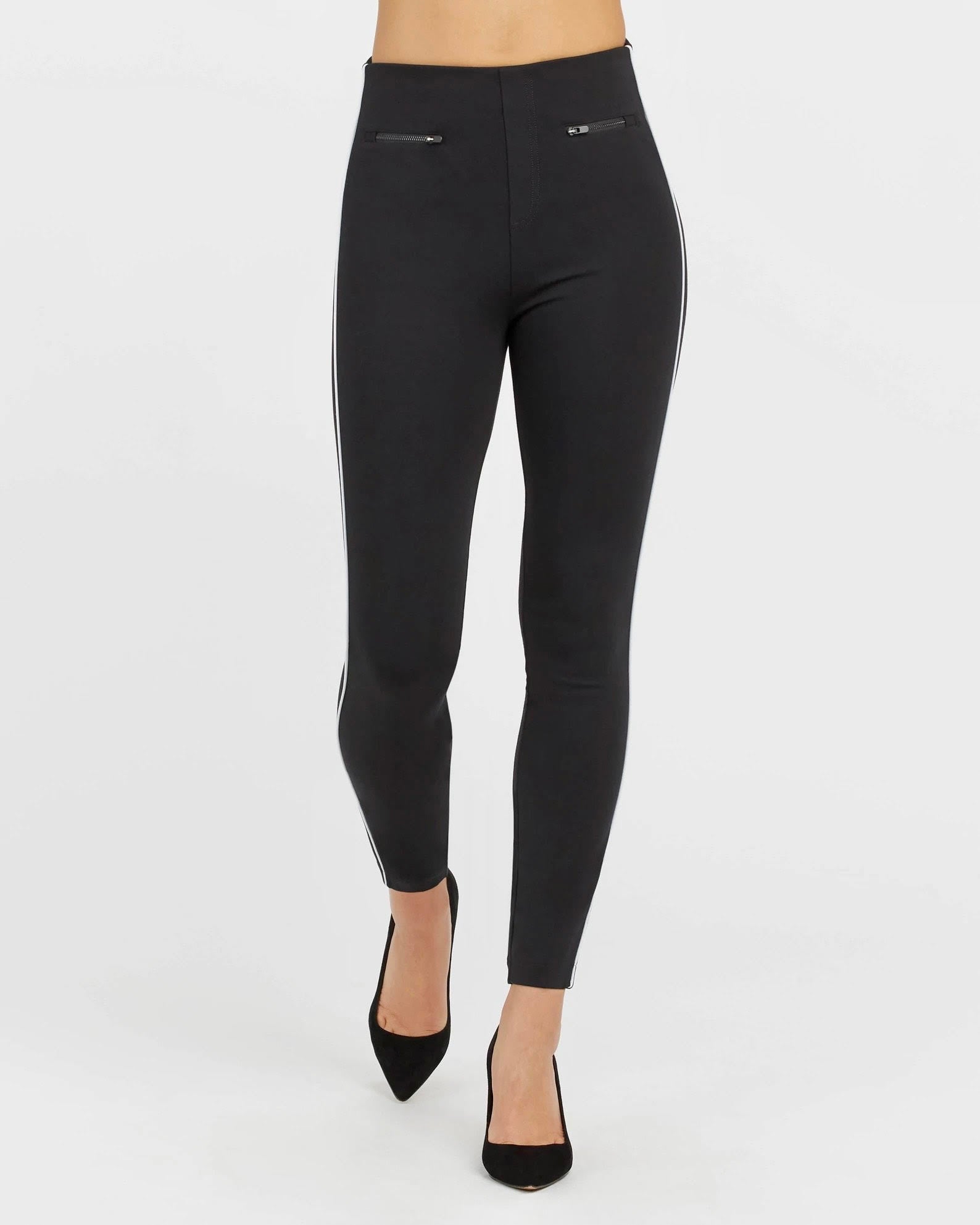 Spanx Perfect Pant in Ankle Piped Skinny Black – 306 Forbes Boutique