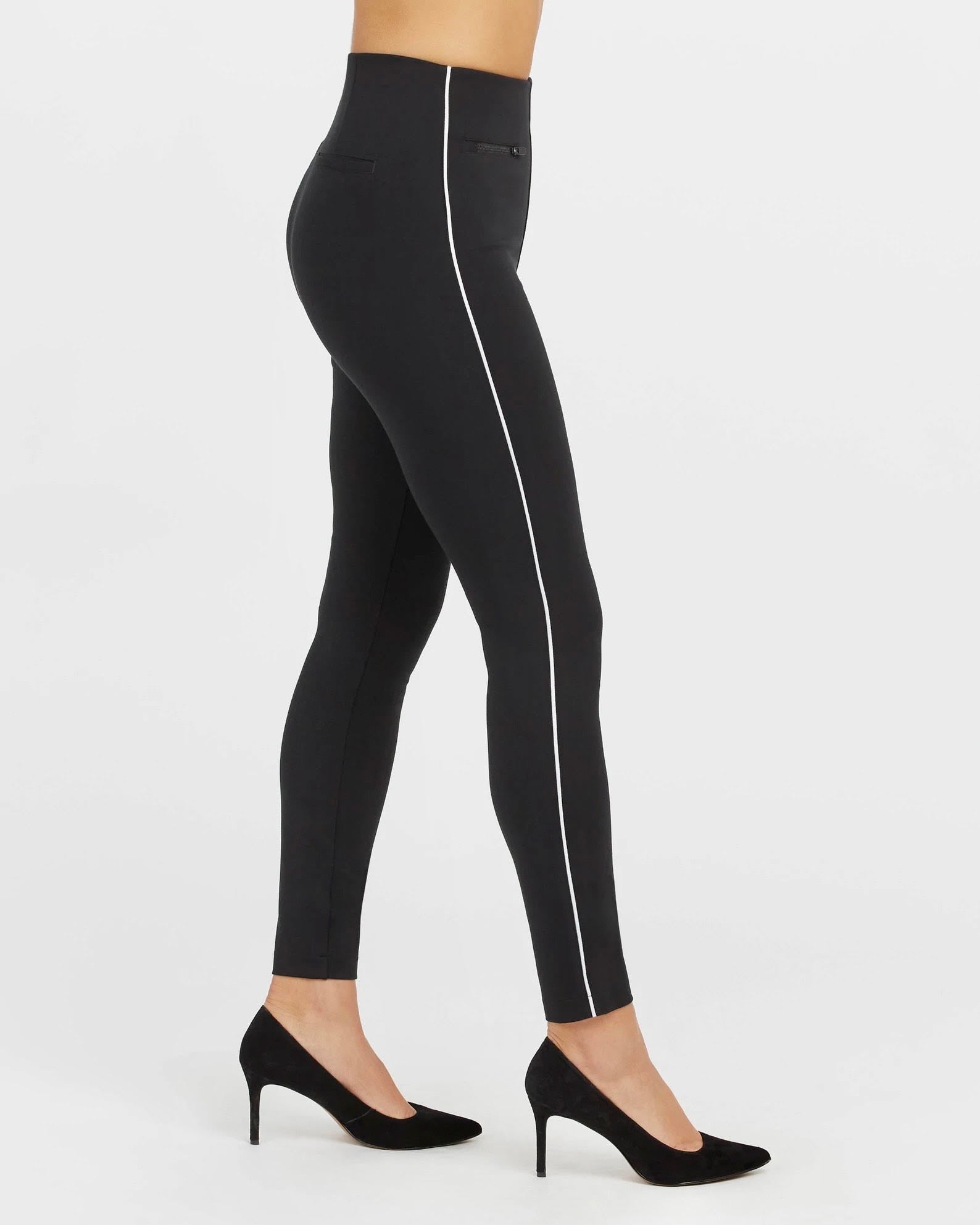 Spanx Perfect Pant in Ankle Piped Skinny Black – 306 Forbes Boutique